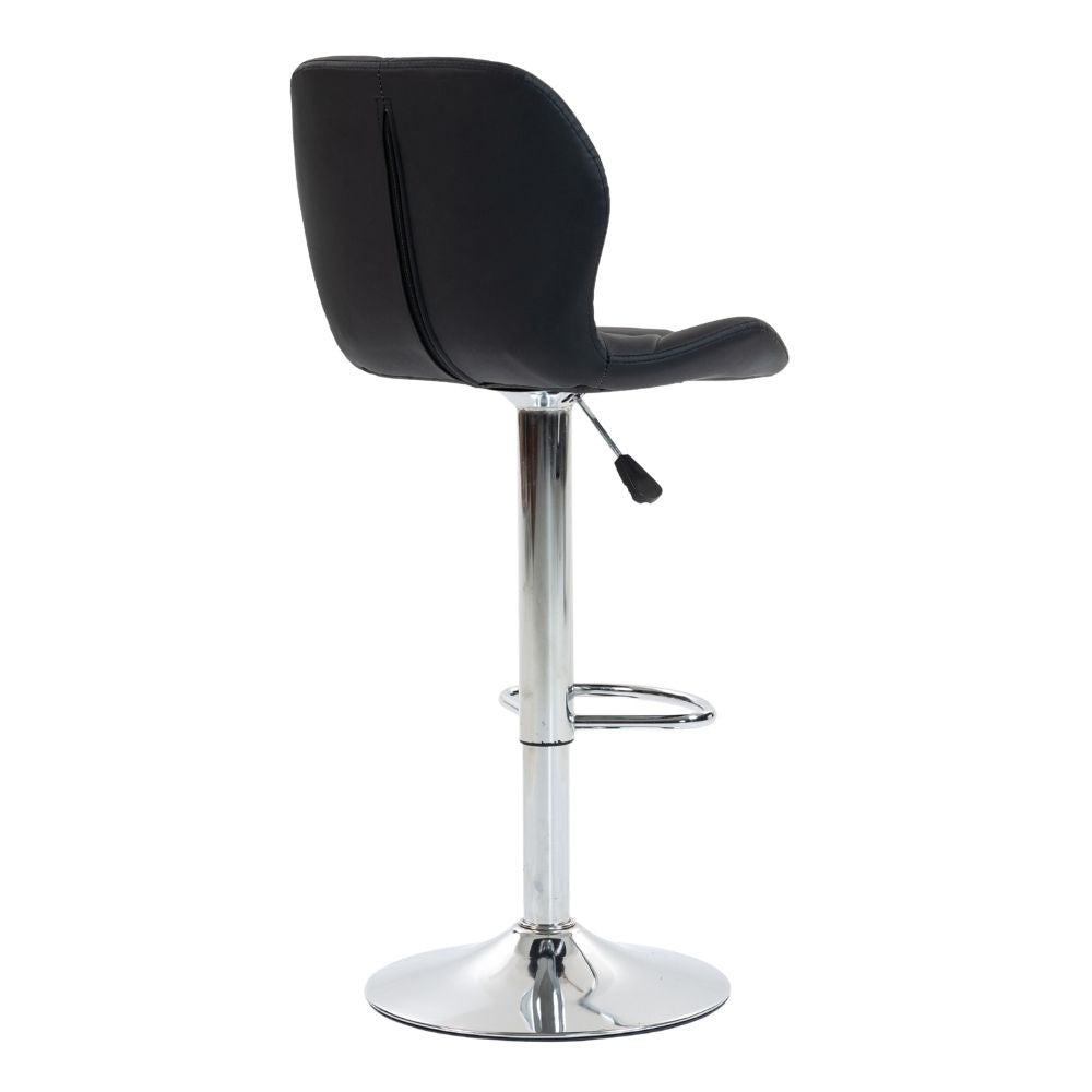 Scaun de Bar Inalt Cu Spatar KD Home Velvet Rise 360, Negru