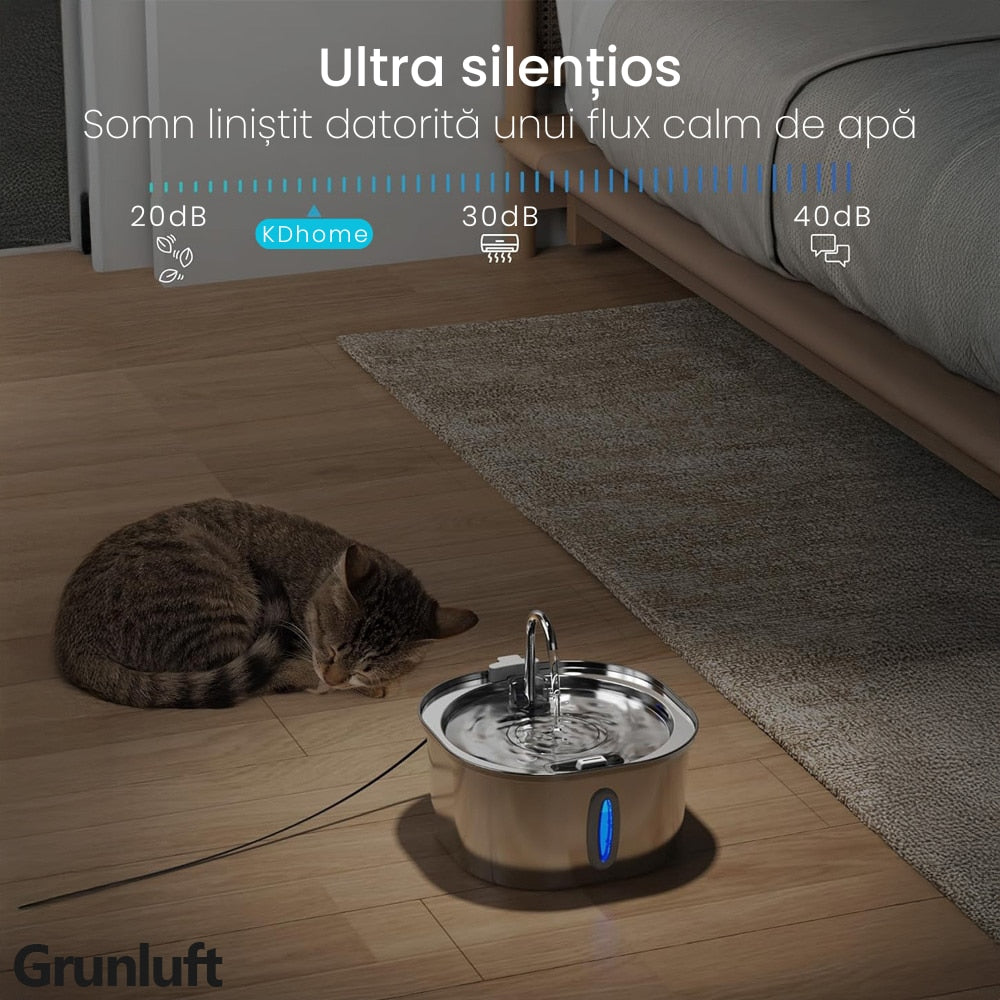 Fantana Apa Pisici si Caini Automat Inox 3.2 L, Grunluft HydroPaw