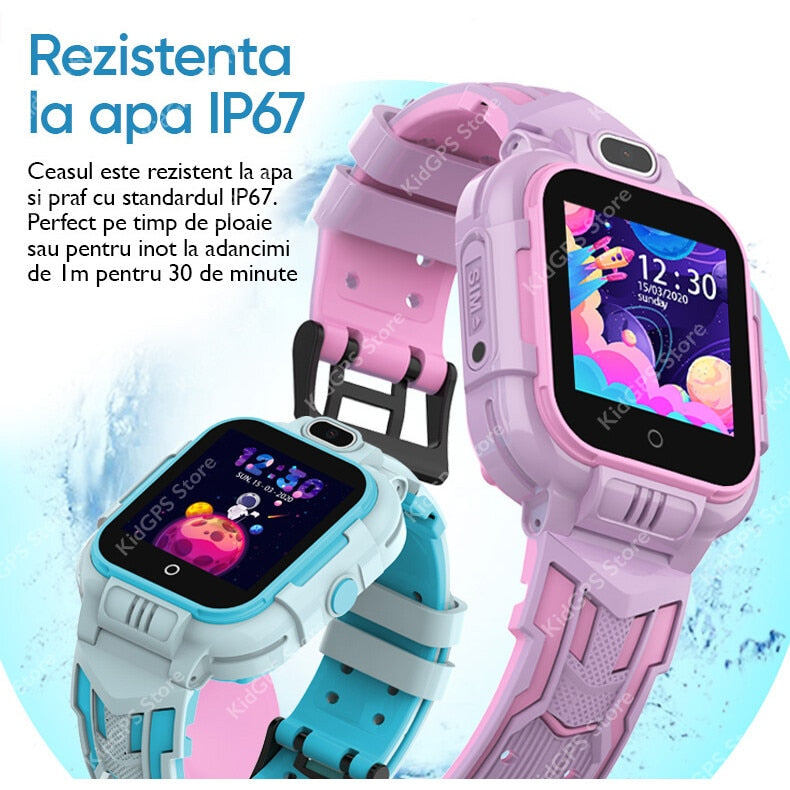 Ceas smartwatch GPS copii Techone™ KT16 4G, Negru