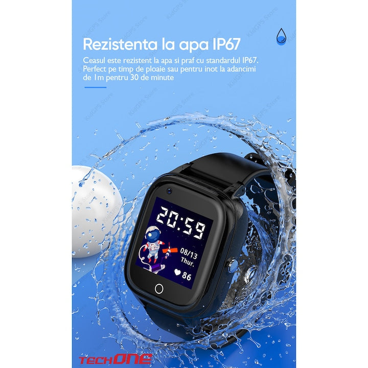 Ceas smartwatch GPS copii Techone™ CT03, Albastru