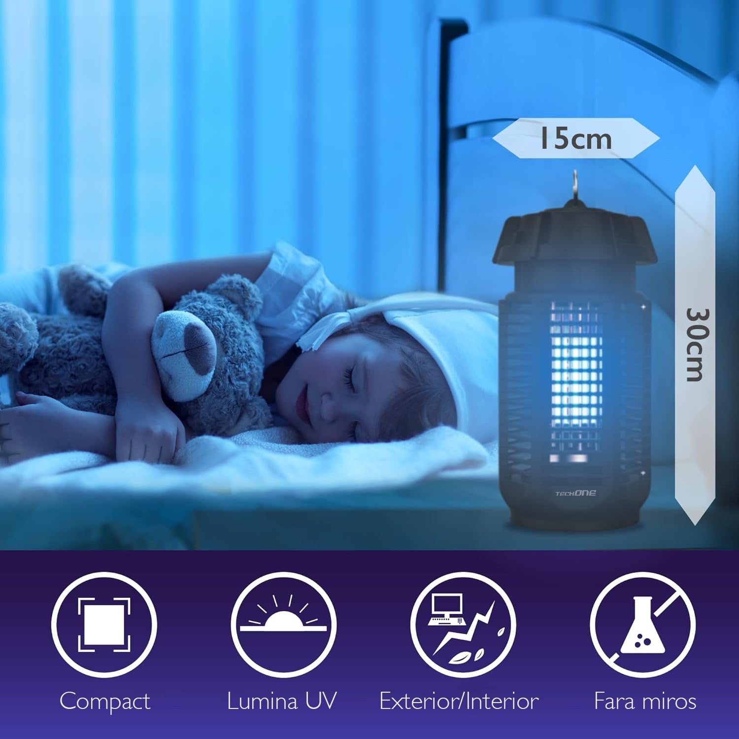 Lampa UV Anti Insecte Techone® Pest Killer