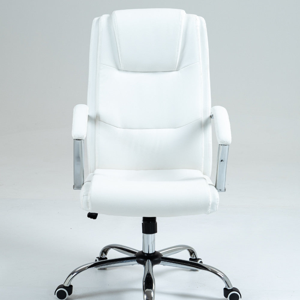 Scaun De Birou Directorial Ergonomic KD Home Noble Seat, Alb