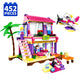 Set de Constructie cu Piese Tip Blocuri Constructie 452 Piese MiniBric Pinky Beach House 4515