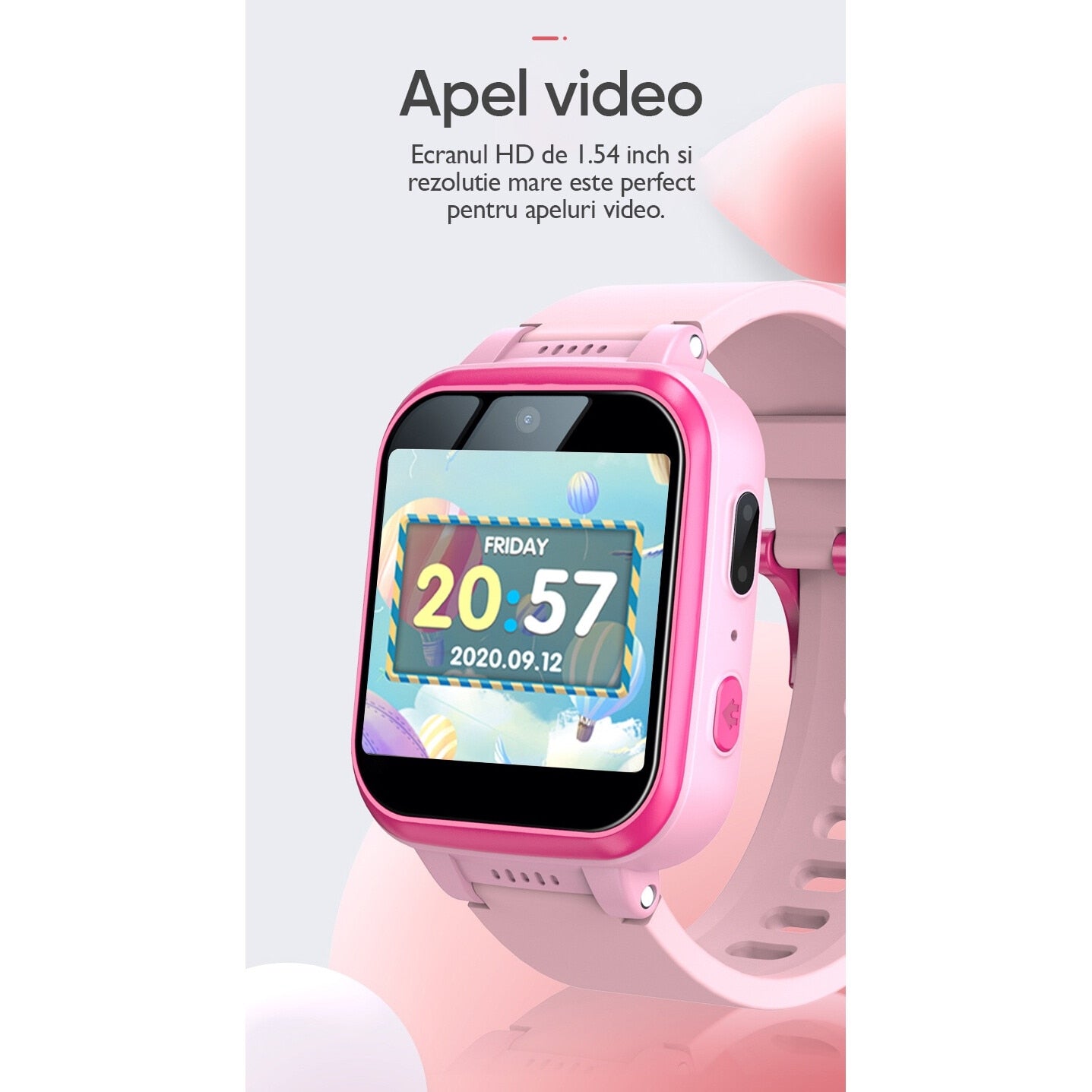 Ceas smartwatch copii Techone® Y90 Pro Plus+, Albastru