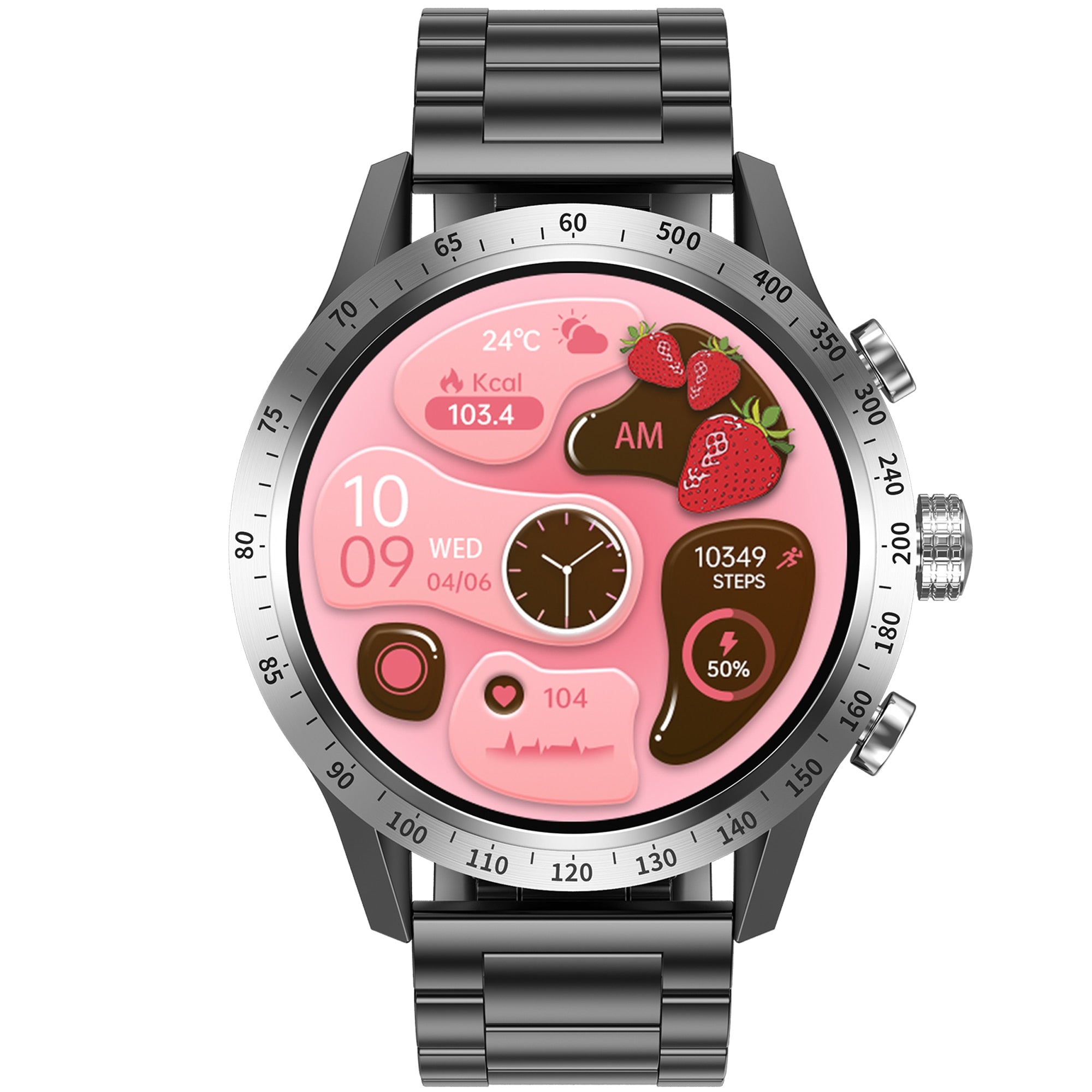 Ceas Smartwatch Barbati Wonlex® DW25 Sky Line, Negru