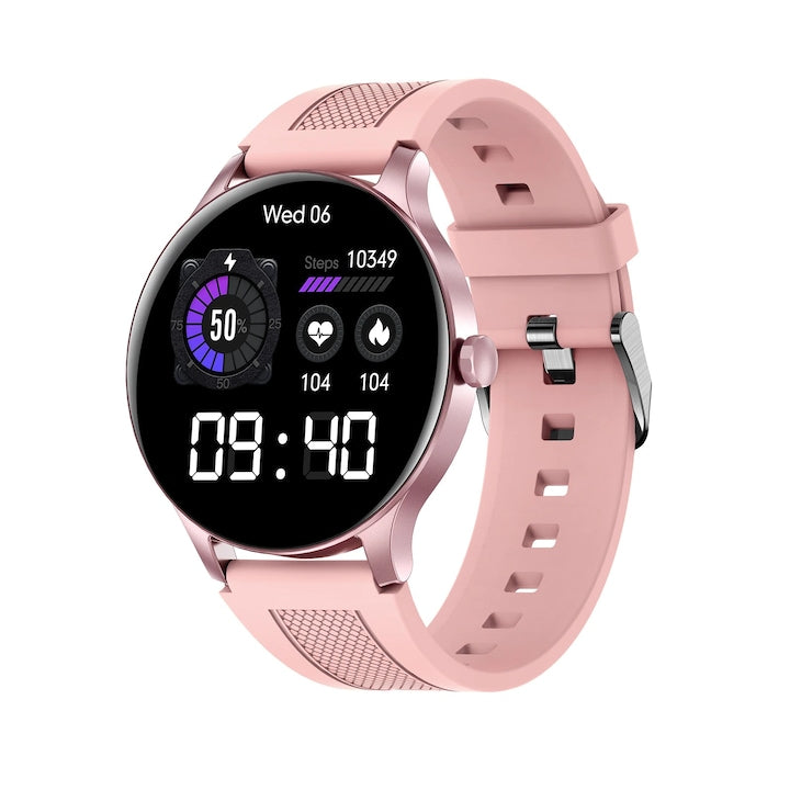 Ceas smartwatch si bratara fitness femei TechONE NY20, Roz