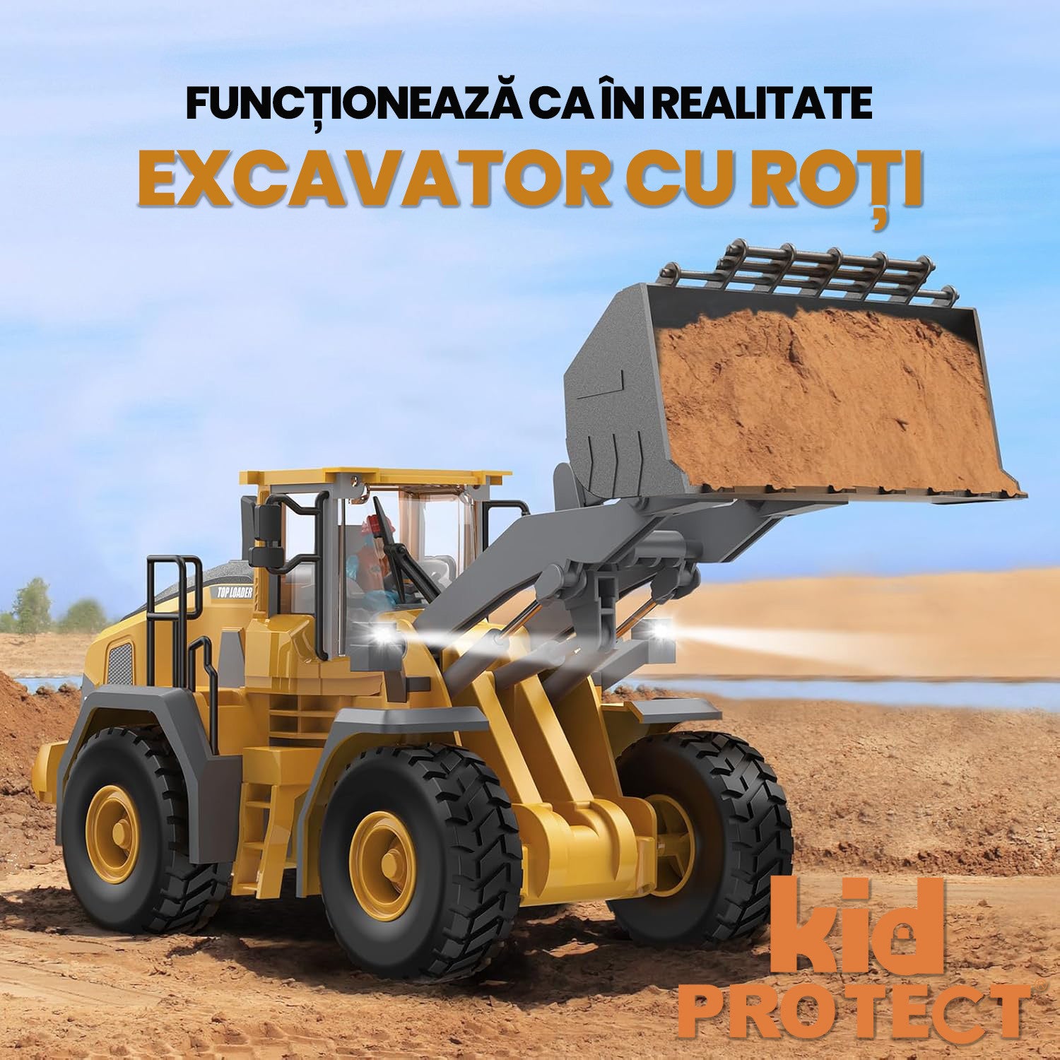 Buldozer Cu Telecomanda Pentru Copii KidProtect DozerMaster X