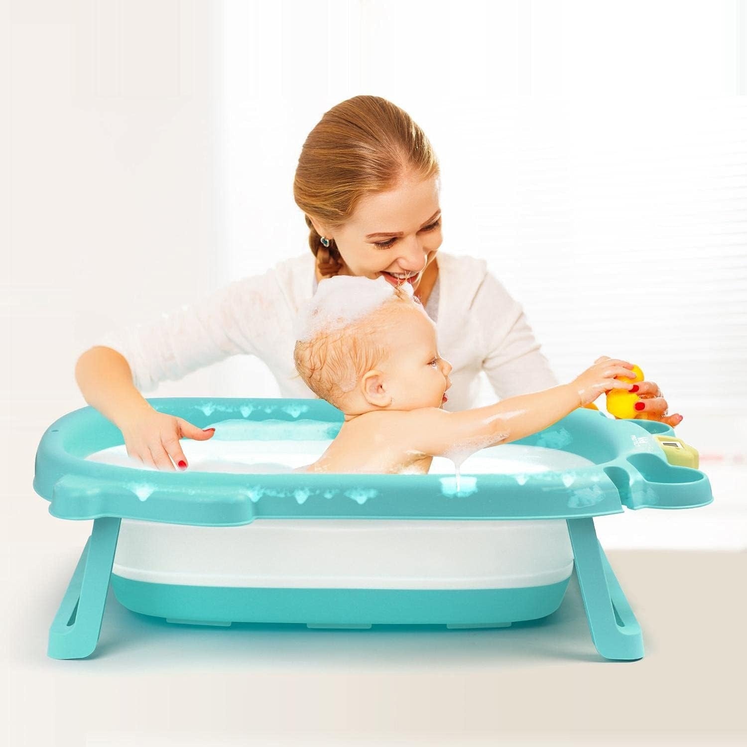 Cadita Bebelusi cu Pernuta KidProtect® Frogy Pliabila