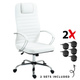 Scaun De Birou Directorial Ergonomic KD Home Falcon Seat, Alb