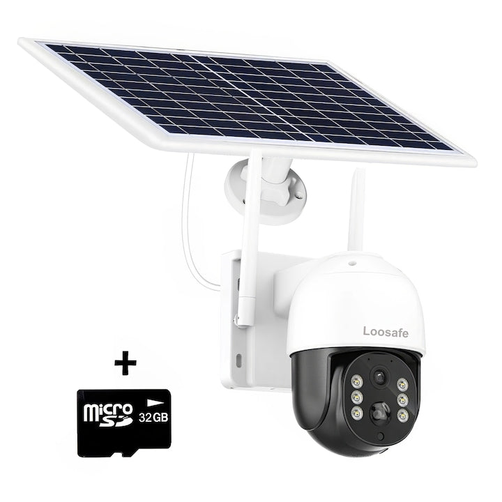 Camera de Supraveghere Solara WIFI Loosafe® WiFiGuard Ultra TQ5 Pro, 8MP, Negru
