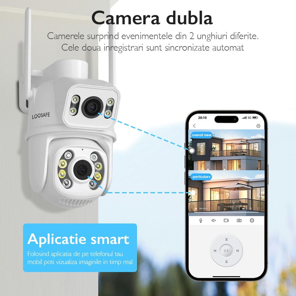 Camera de supraveghere dubla WIFI Loosafe® Master Eye