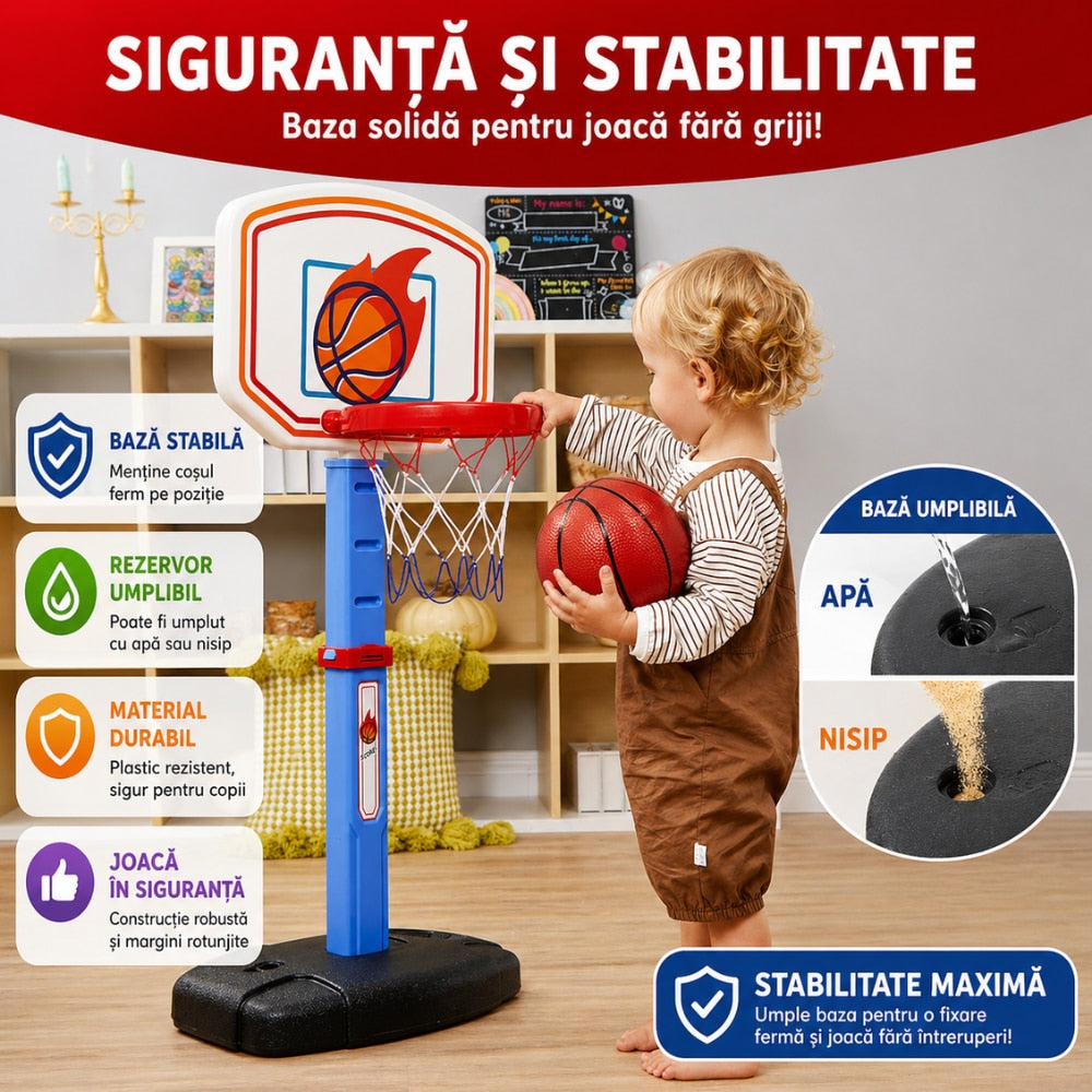 Set Cos De Baschet Copii Cu Picior KidProtect Mini Bounce