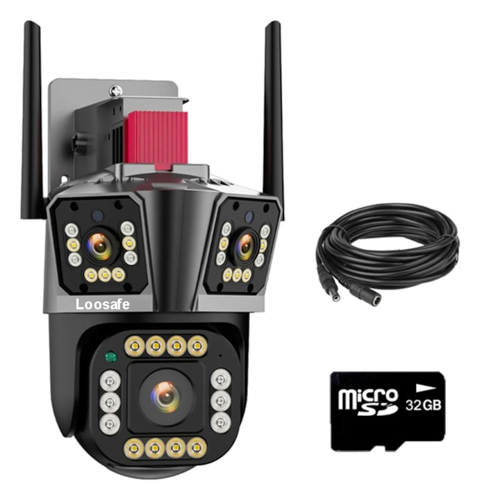 Camera de Supraveghere Tripla WIFI Loosafe® P30 Pro