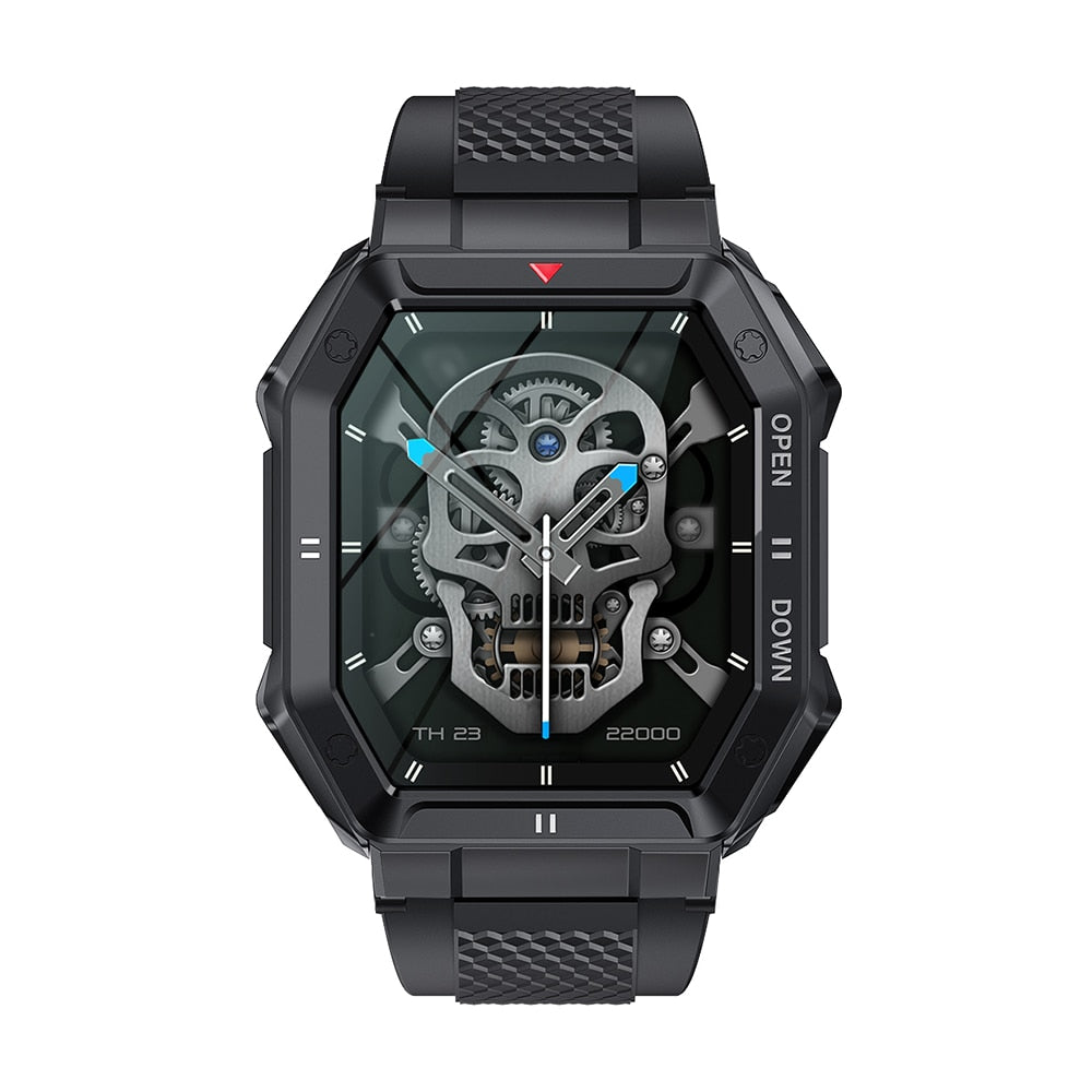 Ceas smartwatch barbati TechONE® K55, Negru
