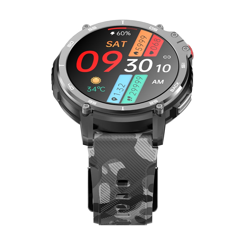 Ceas smartwatch barbati TechONE® C22 Plus+, Negru