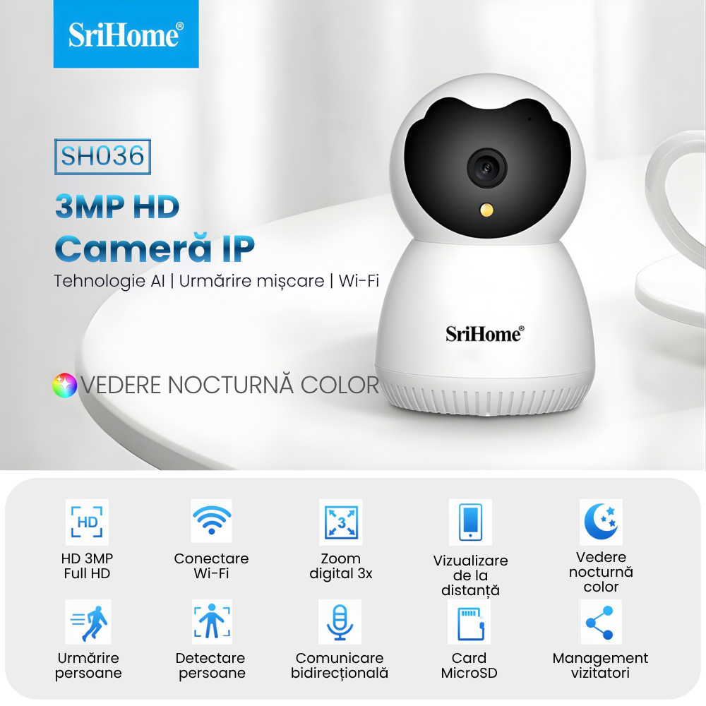 Camera de Supraveghere WIFI SriHome Mini Eye