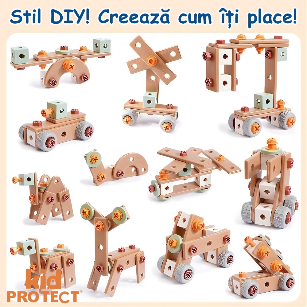 Trusa de Scule Copii De Constructie, Kidprotect Constructor Meister