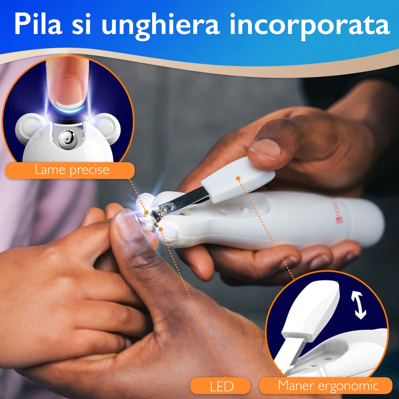 Pila Electrica Unghii Bebelusi si Clestisor Horigen® Easy Momy