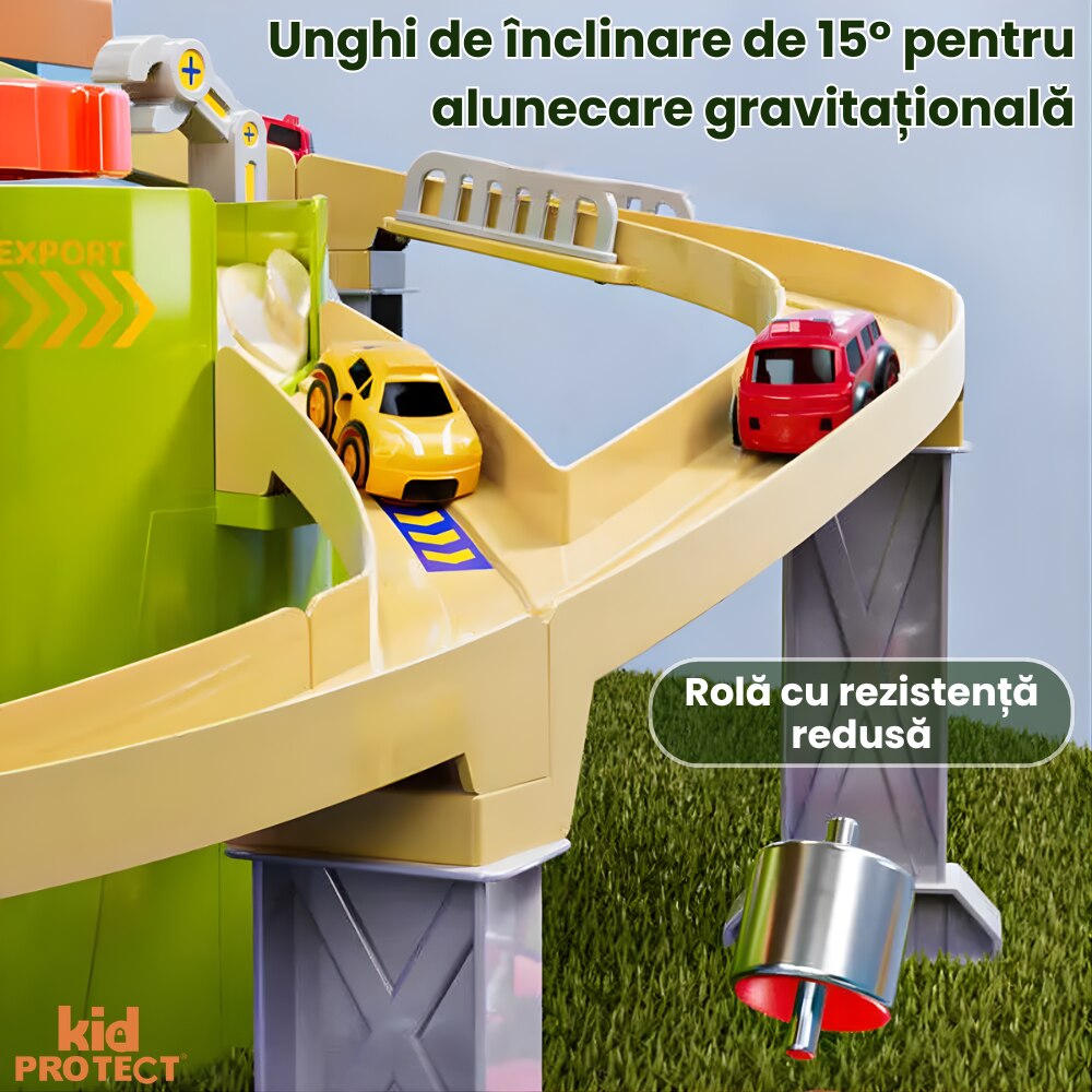 Set Jucarie Interactiva Atelier Auto Pentru Masinute KidProtect Stop Shop