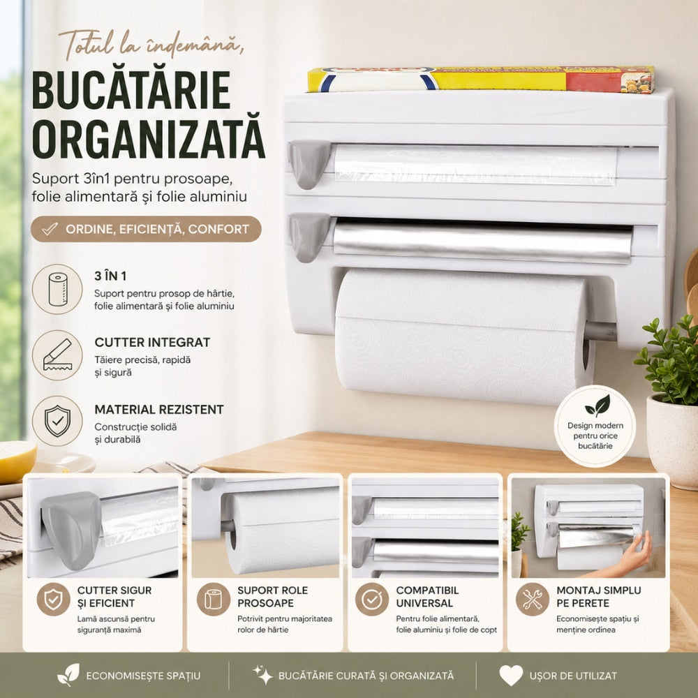 Suport Prosoape Hartie Bucatarie KD Home FolioRack