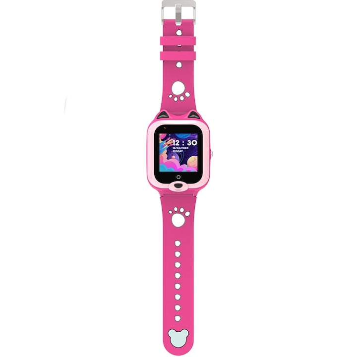 Ceas smartwatch GPS copii Techone™ KT22 Plus+ 4G, Roz