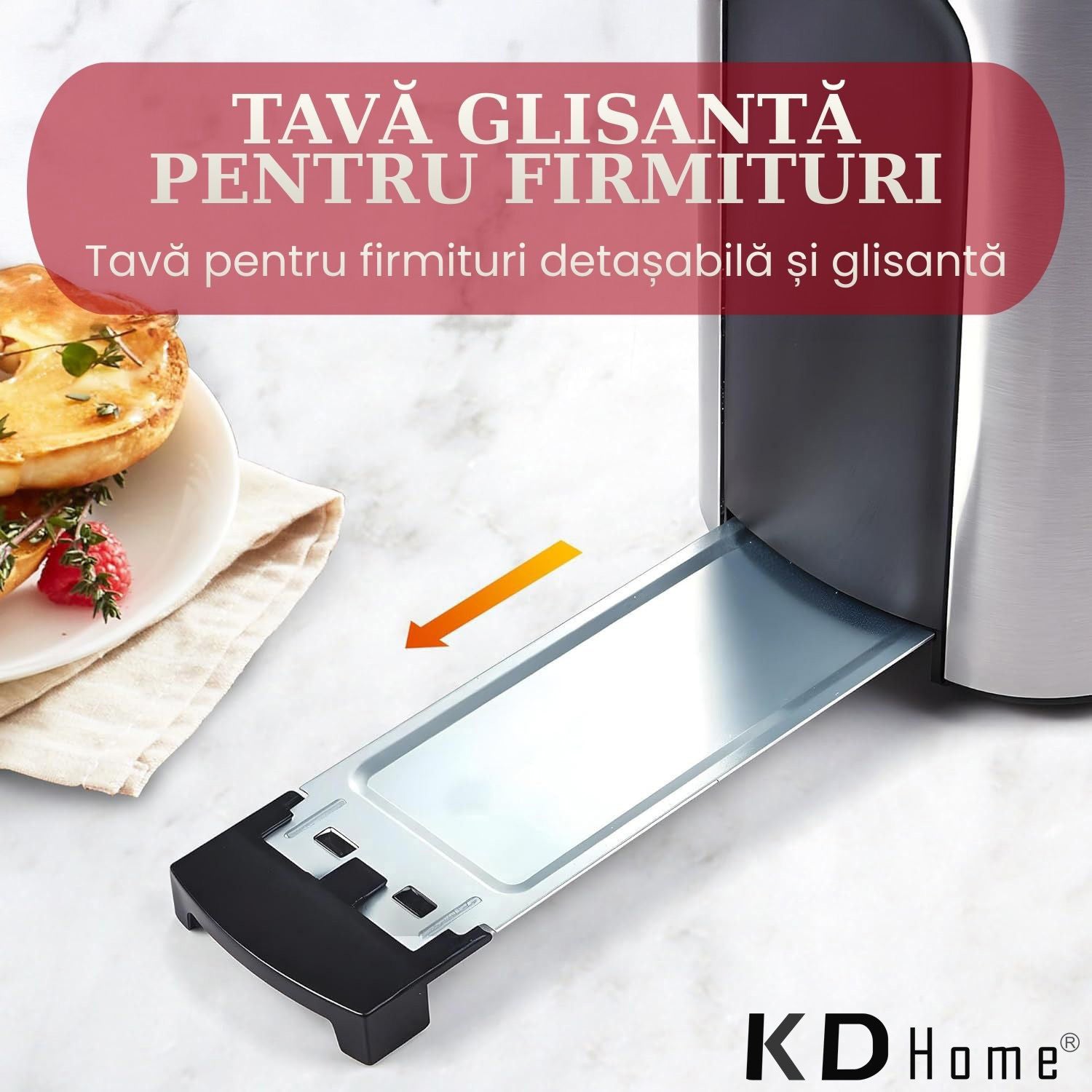 Prajitor de Paine 4 Felii Tip Toaster KD Home ToastElite Quad