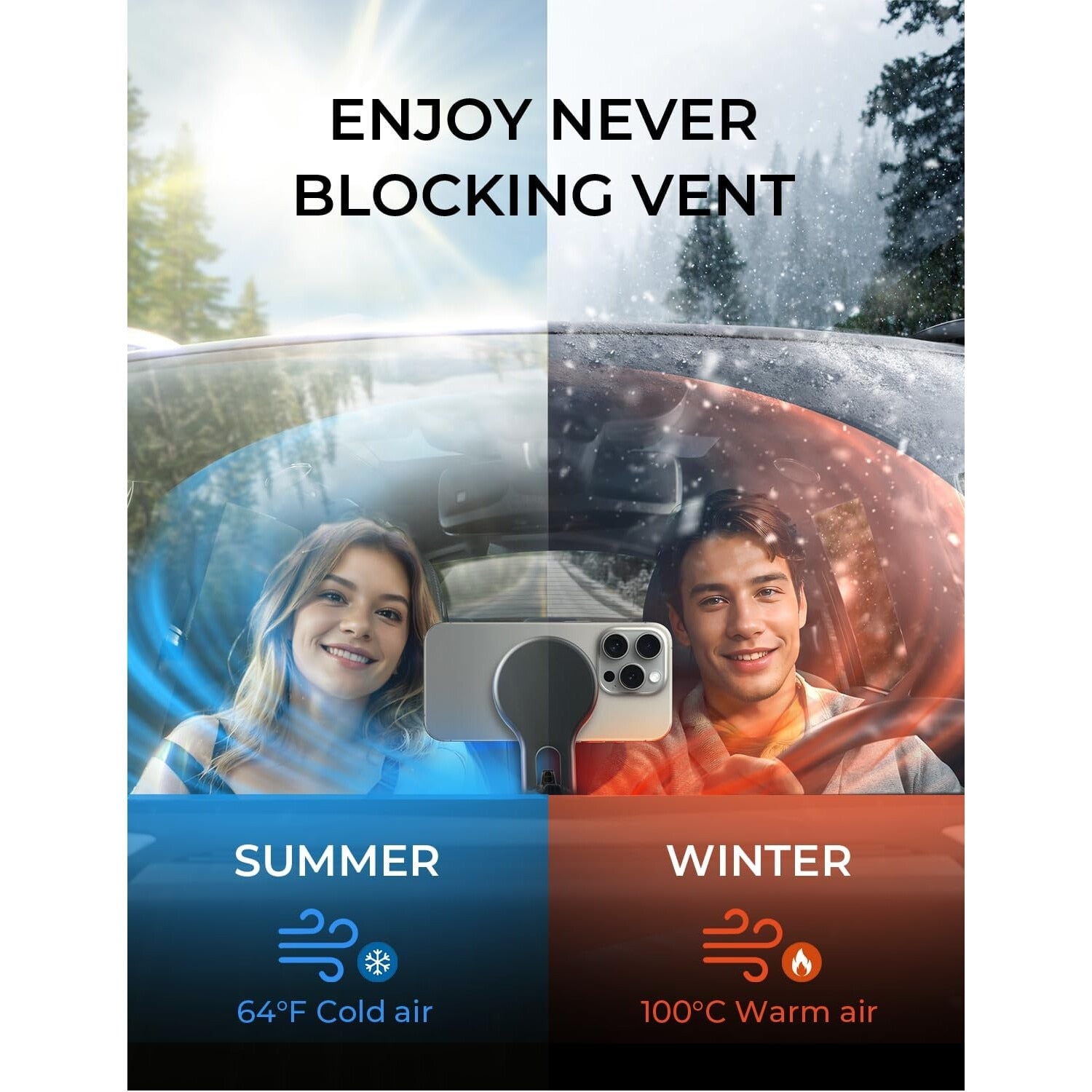 Incarcator Auto Wireless Magnetic Lisen® Vent Pro