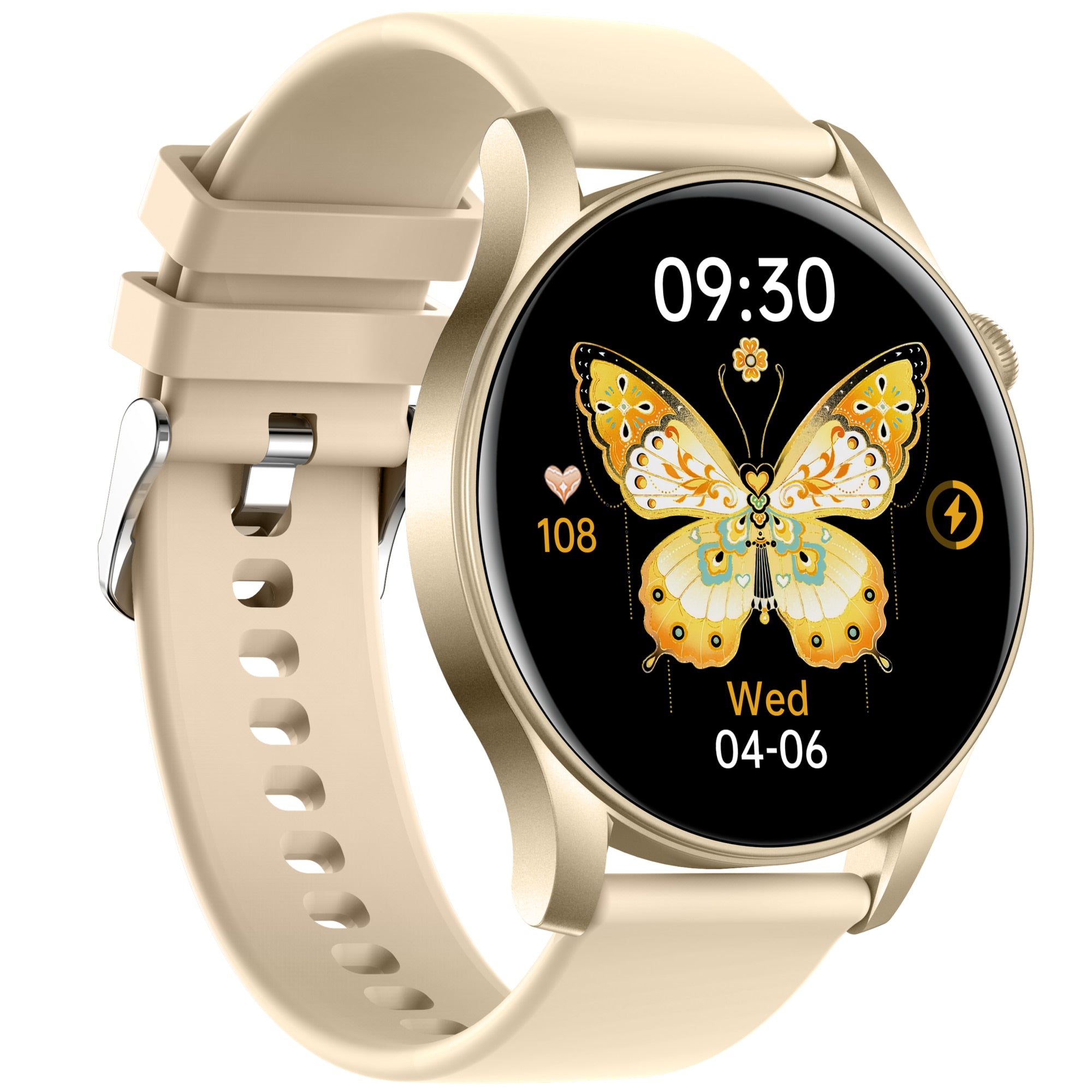 Ceas Smartwatch Femei TechONE® KC88 Fine Life, Gold
