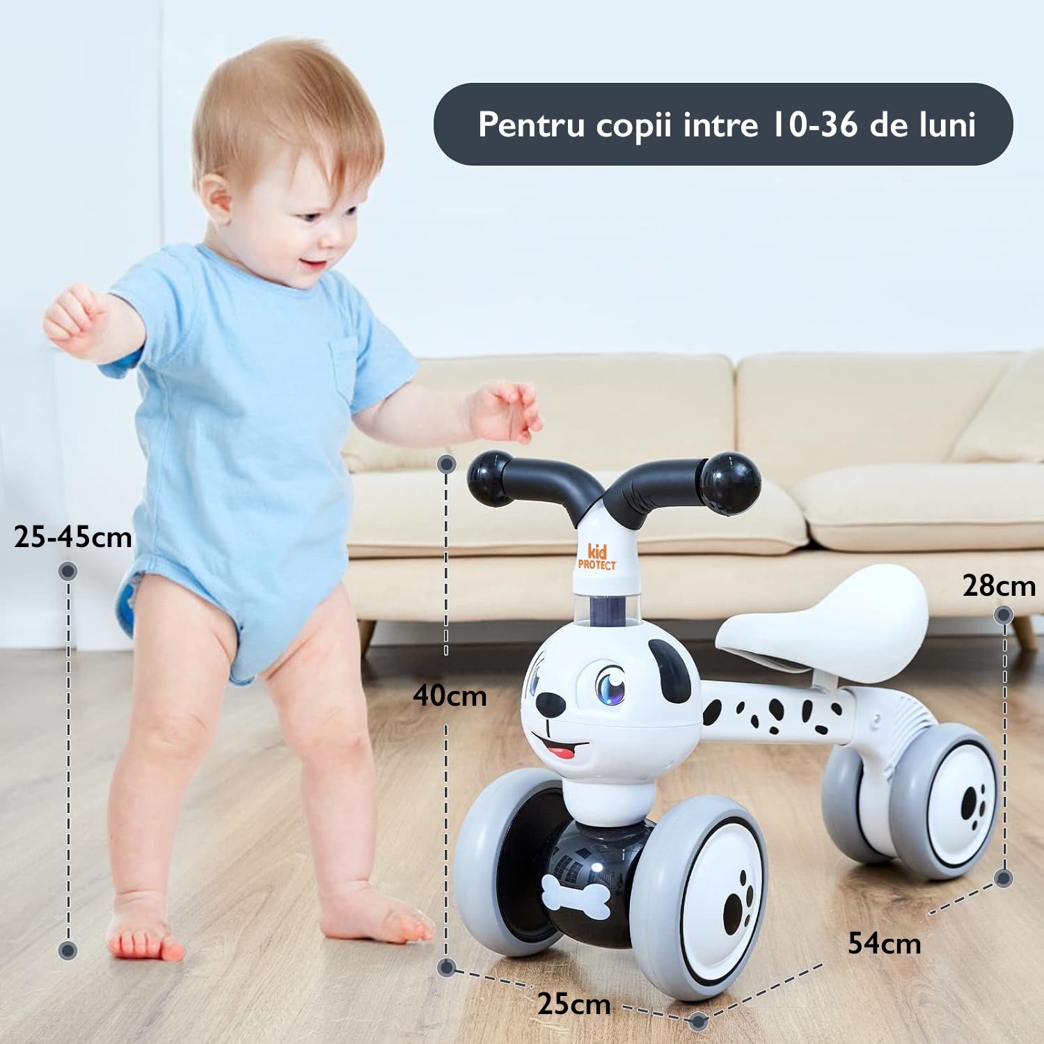 Bicicleta Fara Pedale Catelus Copii KidProtect® MiniRider