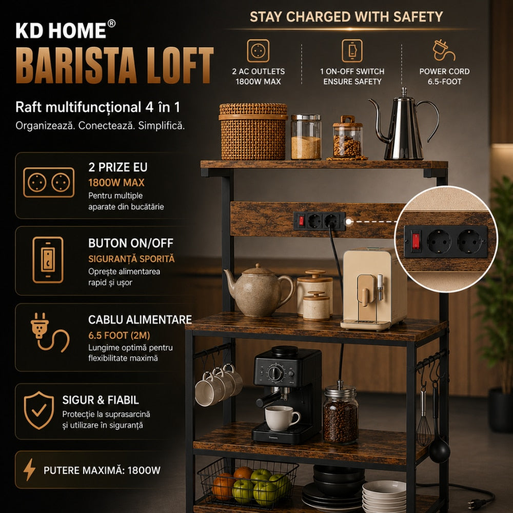 Raft Bucatarie KD Home Barista Loft