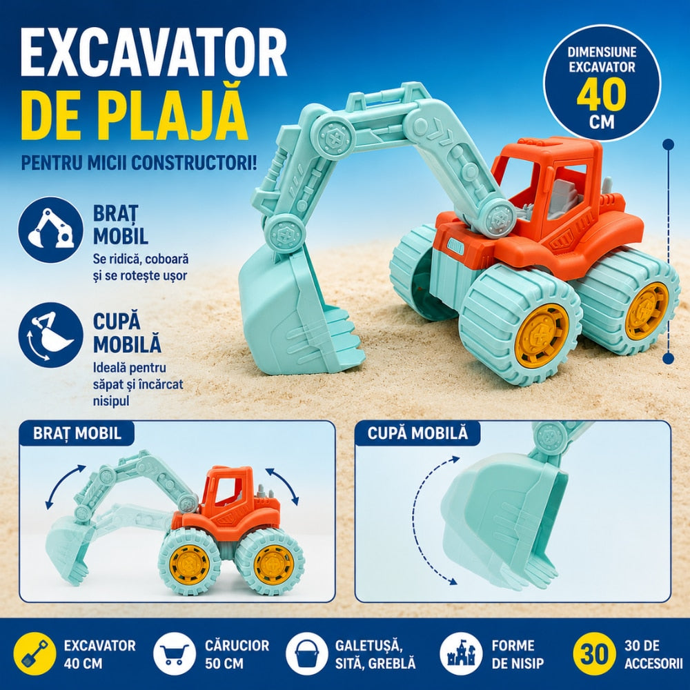 Set Jucarii de Plaja si Nisip KidProtect OceanPlay