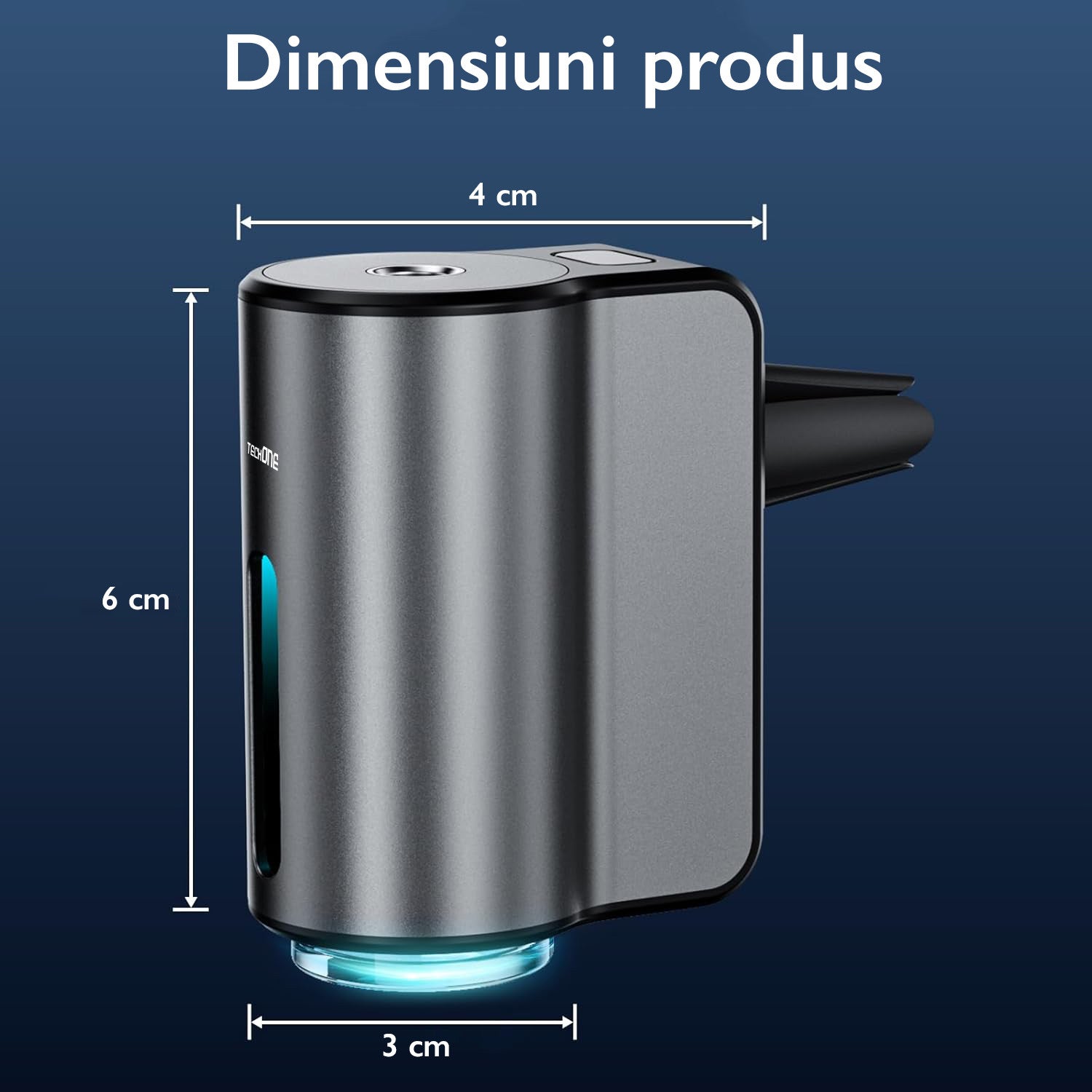 Odorizant Auto Smart Techone® FreshFlow Auto Parfumant, Negru