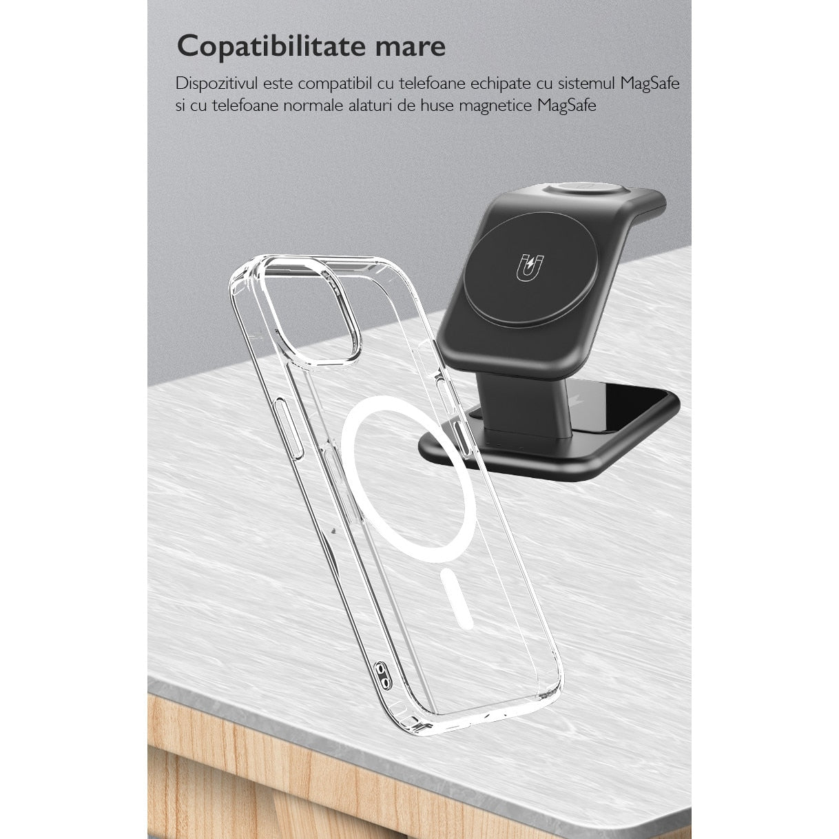 Incarcator Wireless 3 in 1 pentru iPhone Loowoko® Y10