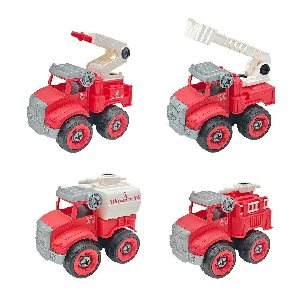 Masinuta Demontabila Pentru Copii 4 in 1, KidProtect Fire Team Builder