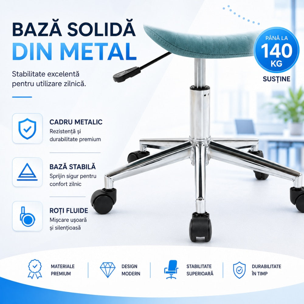 Set 2 Scaune De Birou KD Home OfficeGlide Nova 2, Albastru