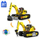 Set de Constructie cu Piese Tip Blocuri Constructie 367 Piese MiniBric Yellow Excavator