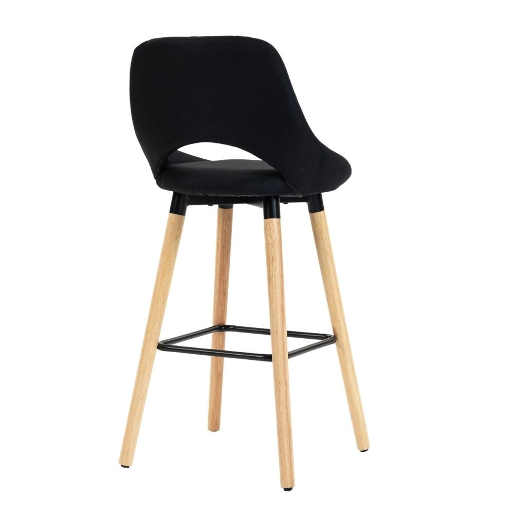 Scaun de Bar Inalt Premium KD Home BarLuxe Nova, Negru