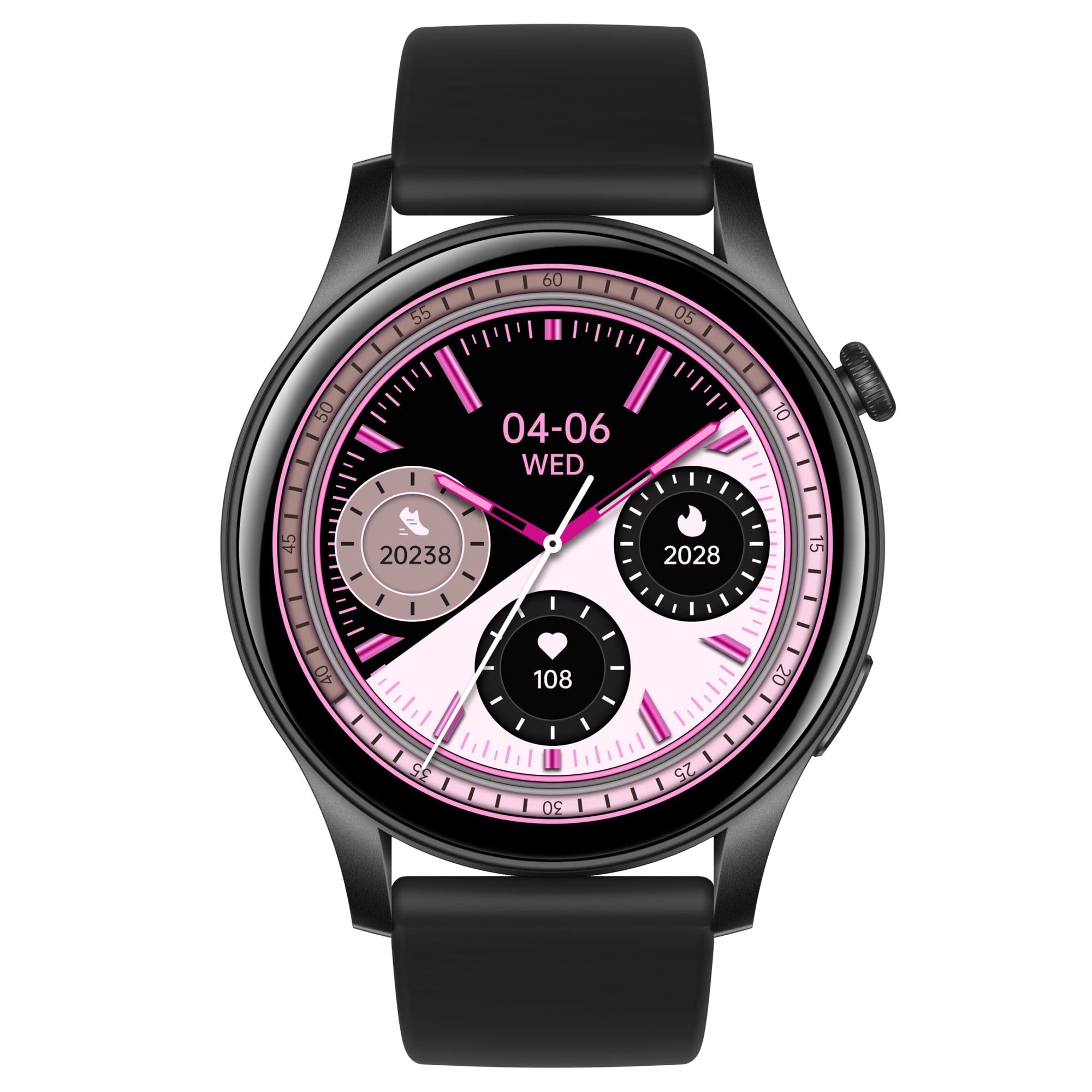 Ceas Smartwatch Unisex TechONE® KC88 Fine Life, Negru