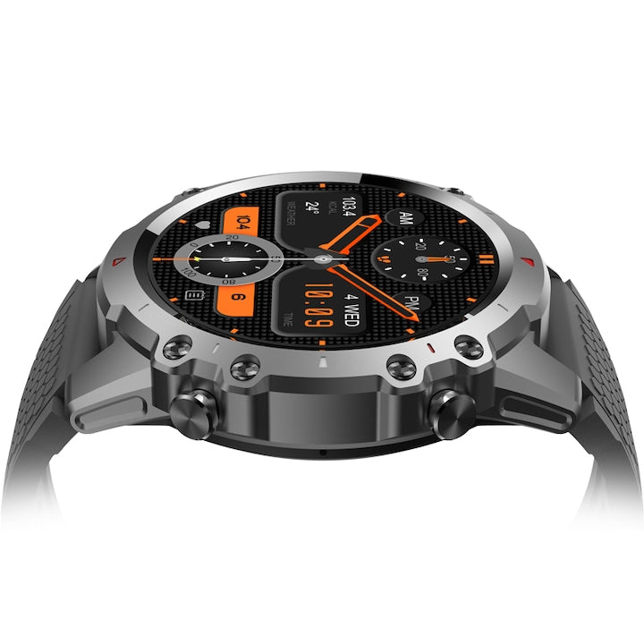 Ceas smartwatch barbati TechONE® KM22 Pro, Gri