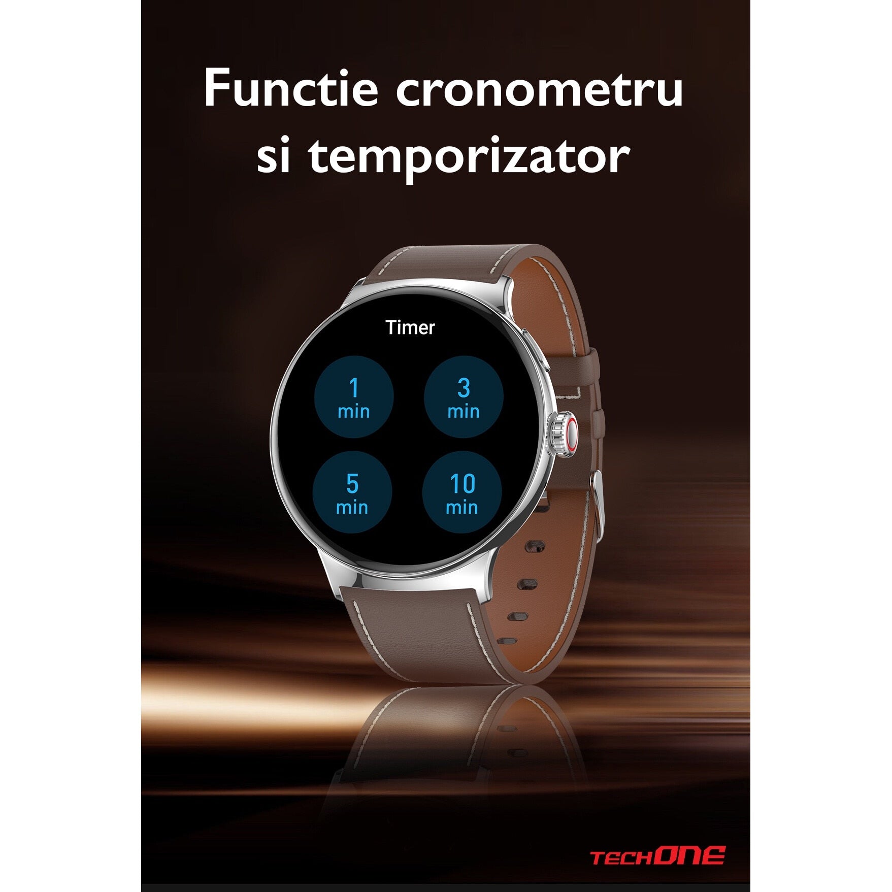 Ceas Smartwatch Barbati TechONE® NeoWrist Pro, Negru