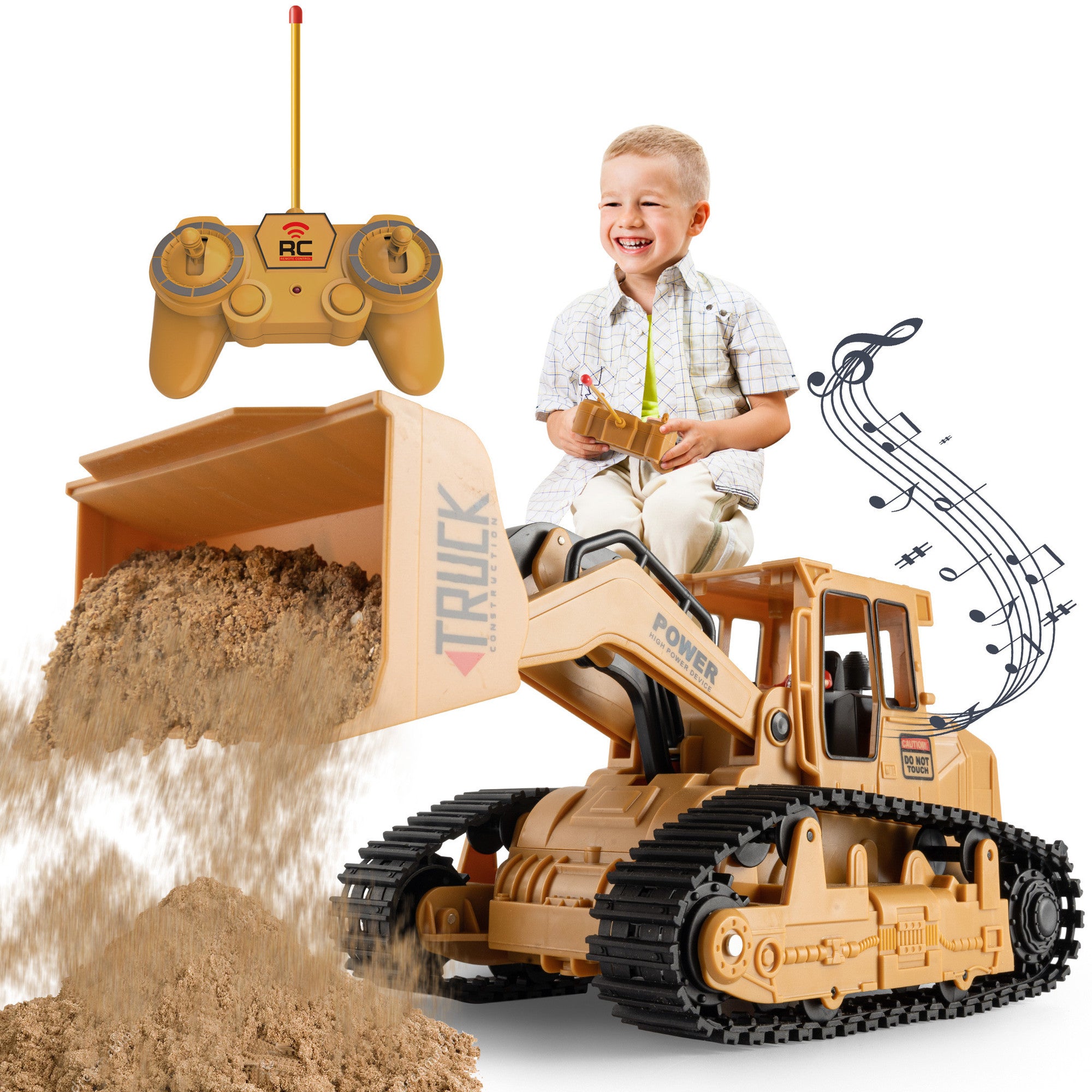 Buldozer Super Realist Cu Telecomanda Pentru Copii KidProtect PowerTrack Dozer