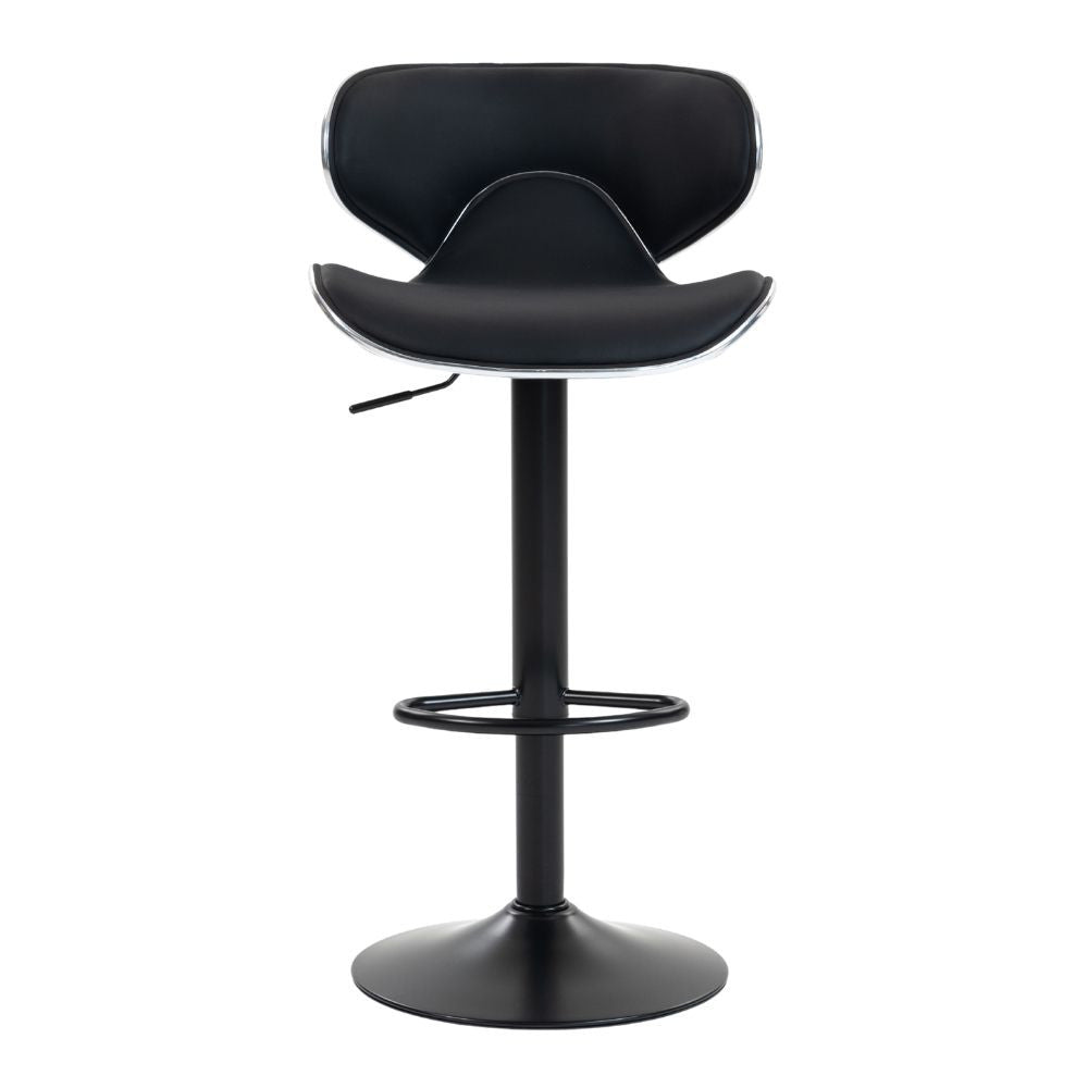 Scaun de Bar Inalt Cu Spatar KD Home® Sky Vintage, Negru