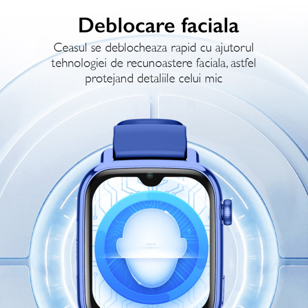 Ceas Smartwatch GPS Copii Cu Localizare Si Telefon Techone KT34 Maxi, Albastru