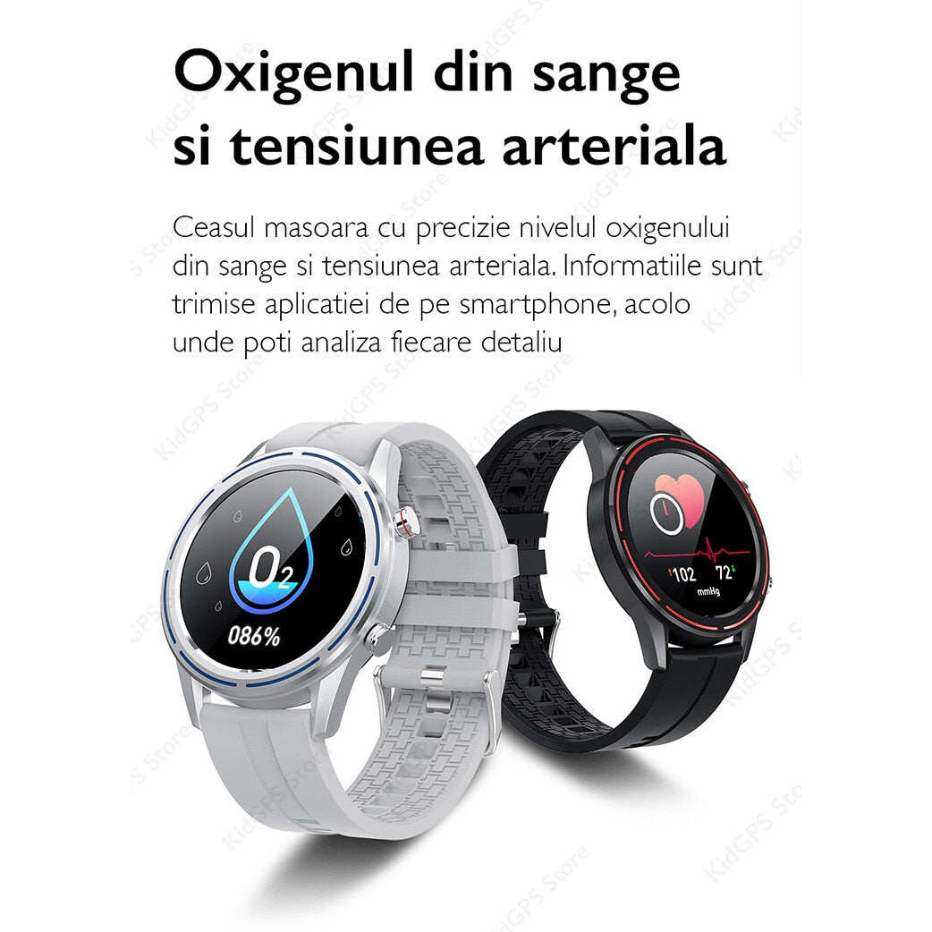 Ceas smartwatch TechONE™ KM02, Negru
