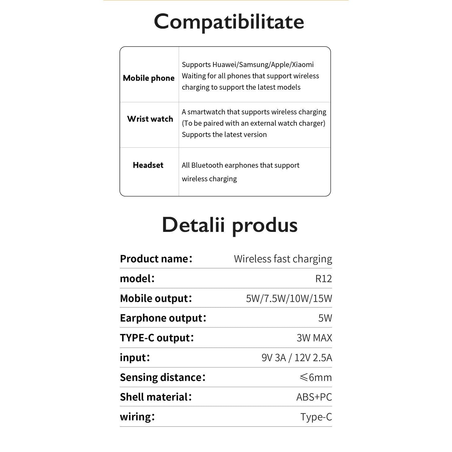 Incarcator Wireless 4 in 1 Universal Loowoko® R12