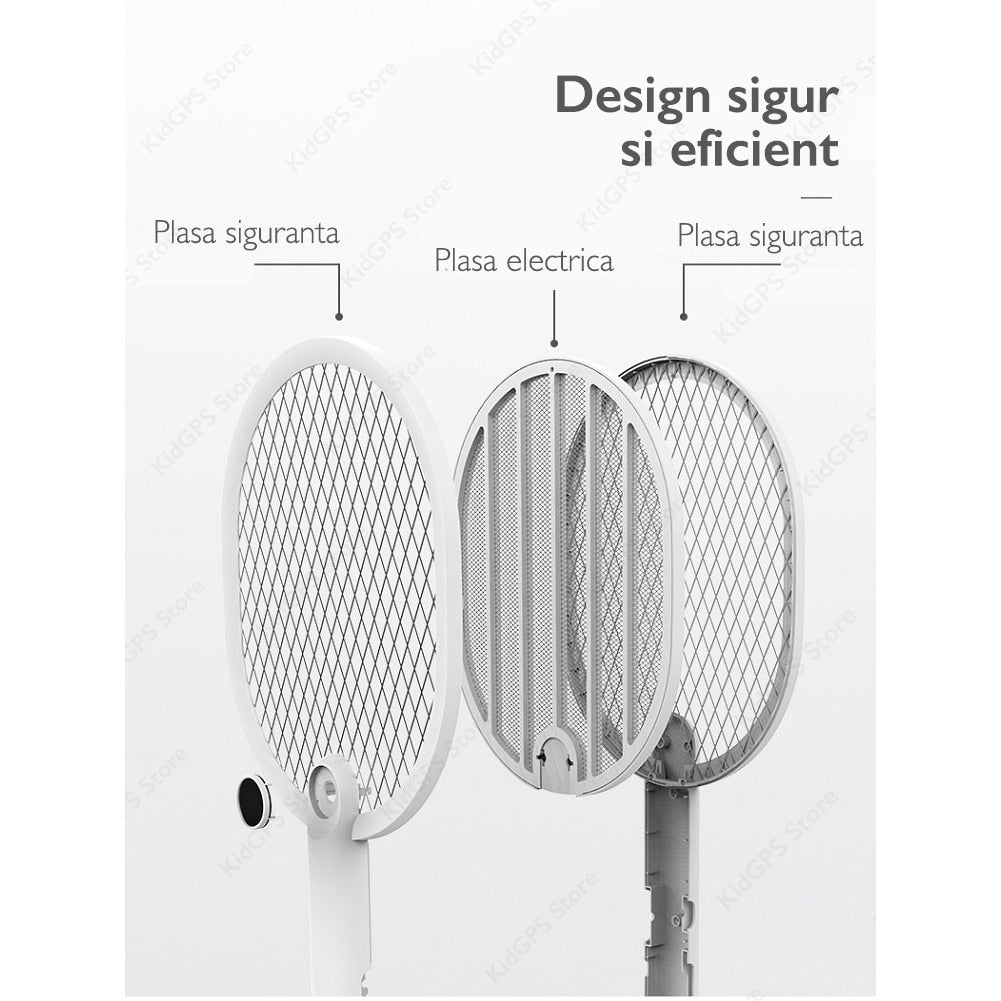 Paleta electrica anti tantari si insecte 2 in 1 Grunluft®, Galben
