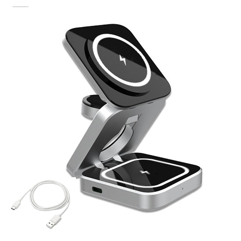 Statie incarcare wireless 3 in 1 universal pliabil Loowoko® PB11