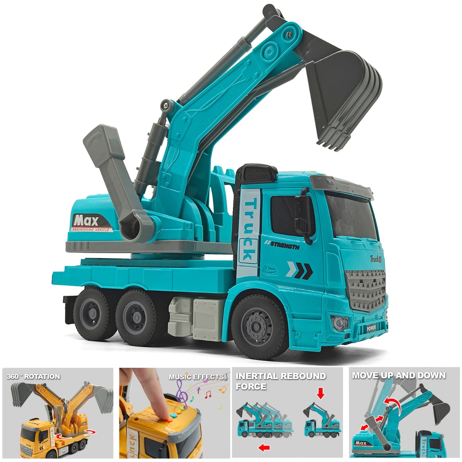 Echipament de Constructie Tip Camion Excavator De Jucarie Pentru Copii KidProtect Truck Digger