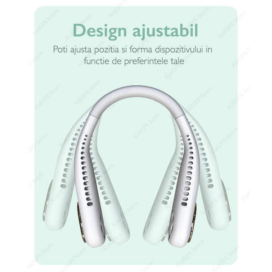 Mini ventilator portabil pentru gat, KD Home® F60