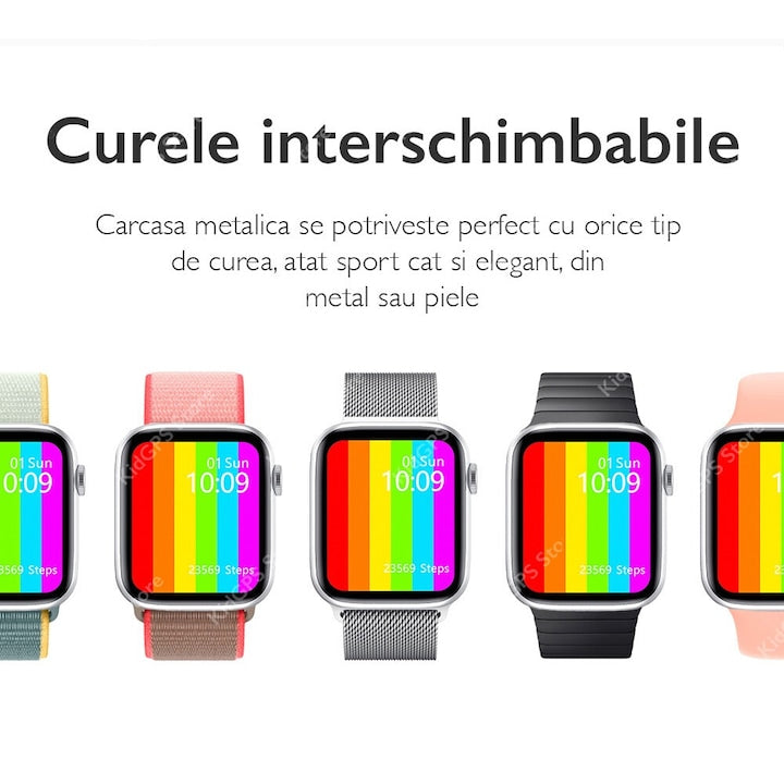 Ceas smartwatch TechONE™ W26 Pro, Negru